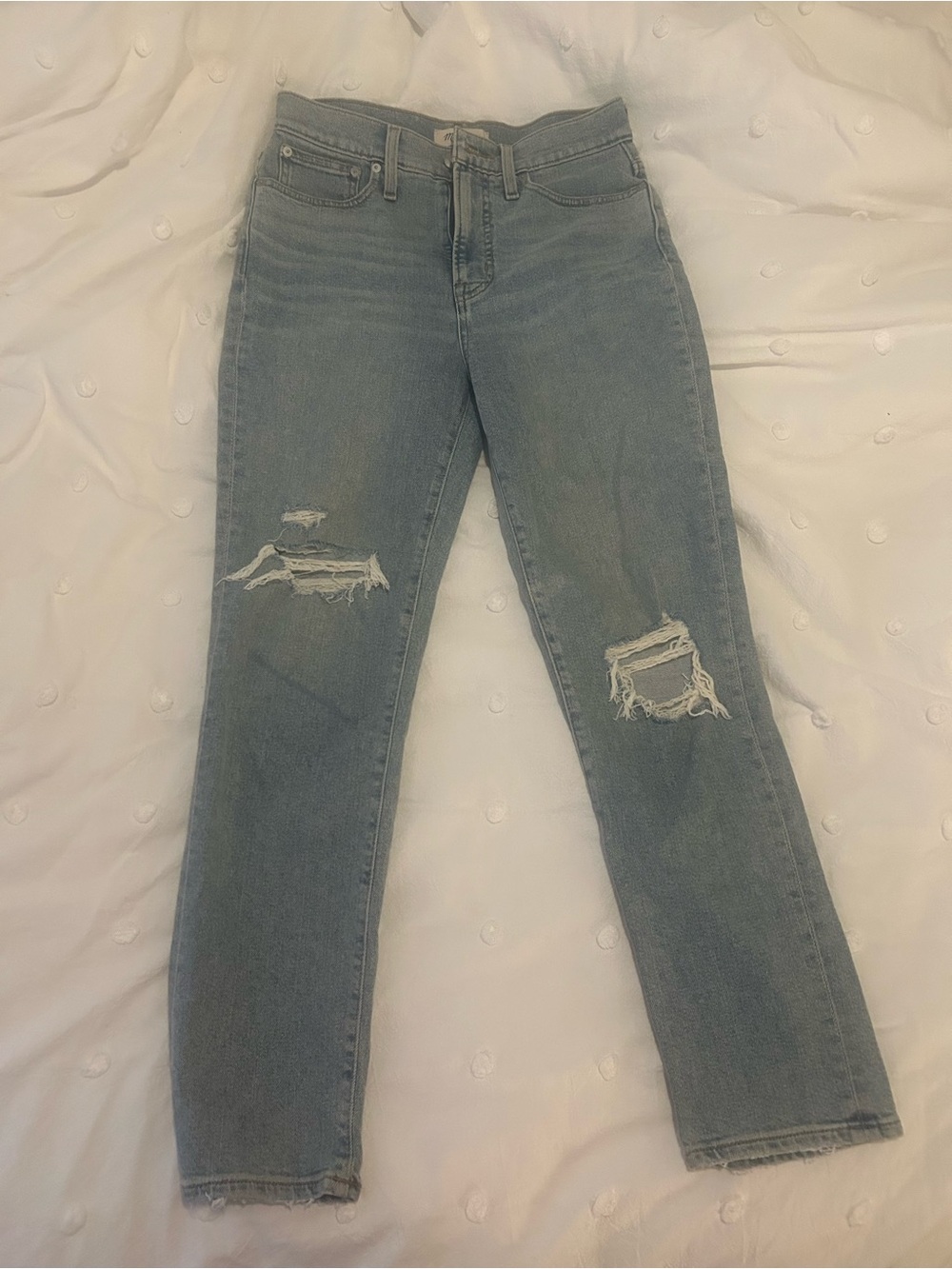 Madewell Light Blue Distressed Jeans